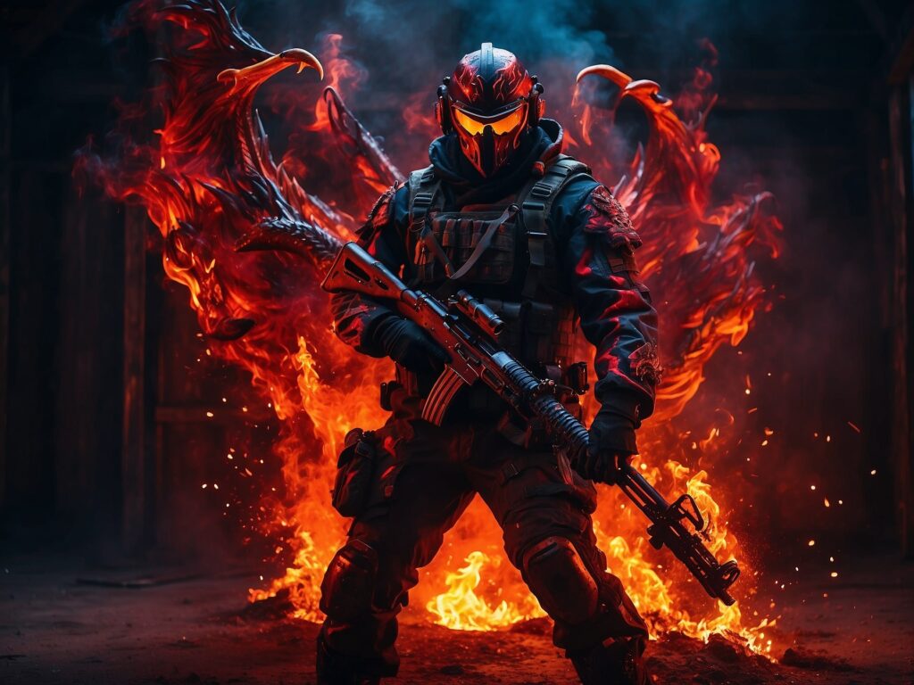 Red team character generated with Leonardo.Ai