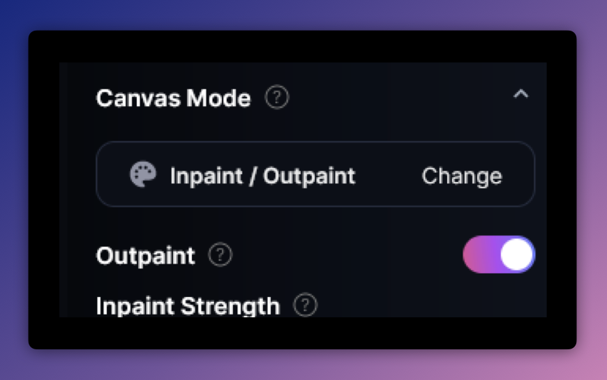 Inpaint/ Outpaint option