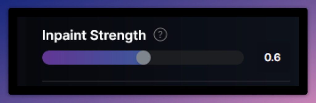 Inpaint strength