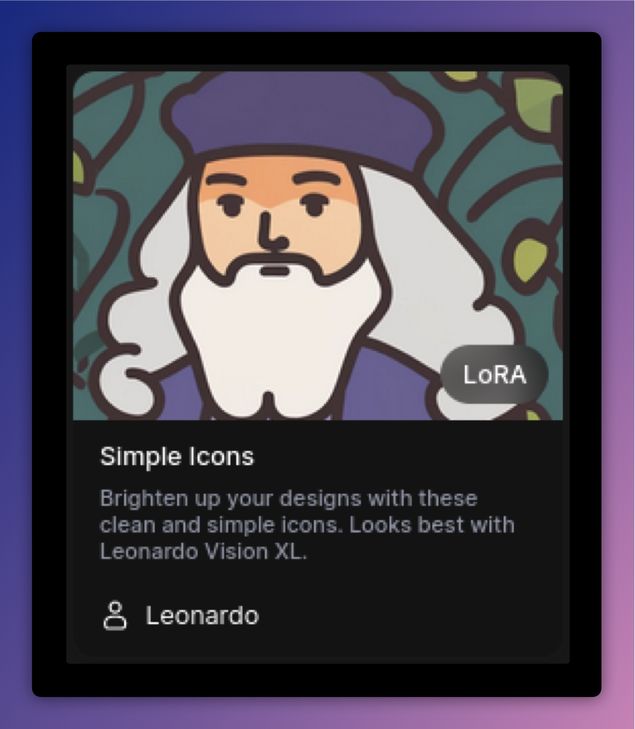 Simple icons element