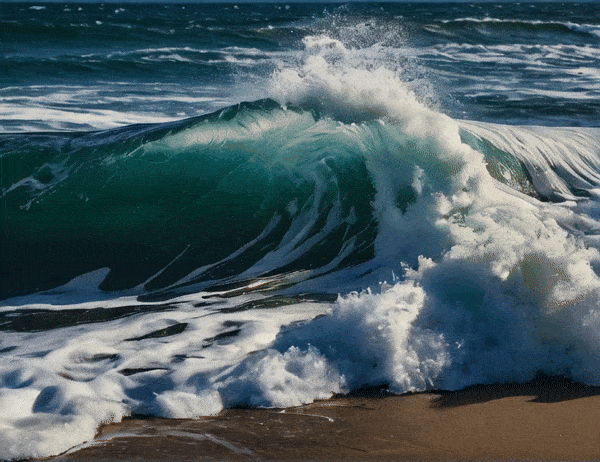 Waves motion animation