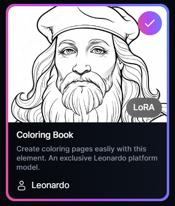 Coloring book Leonardo Element