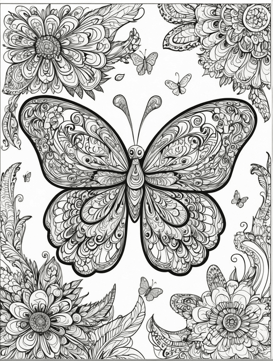 Example of a butterfly image generated with the fractal technique