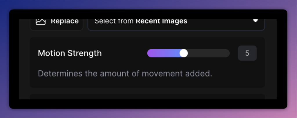 Motion strenght